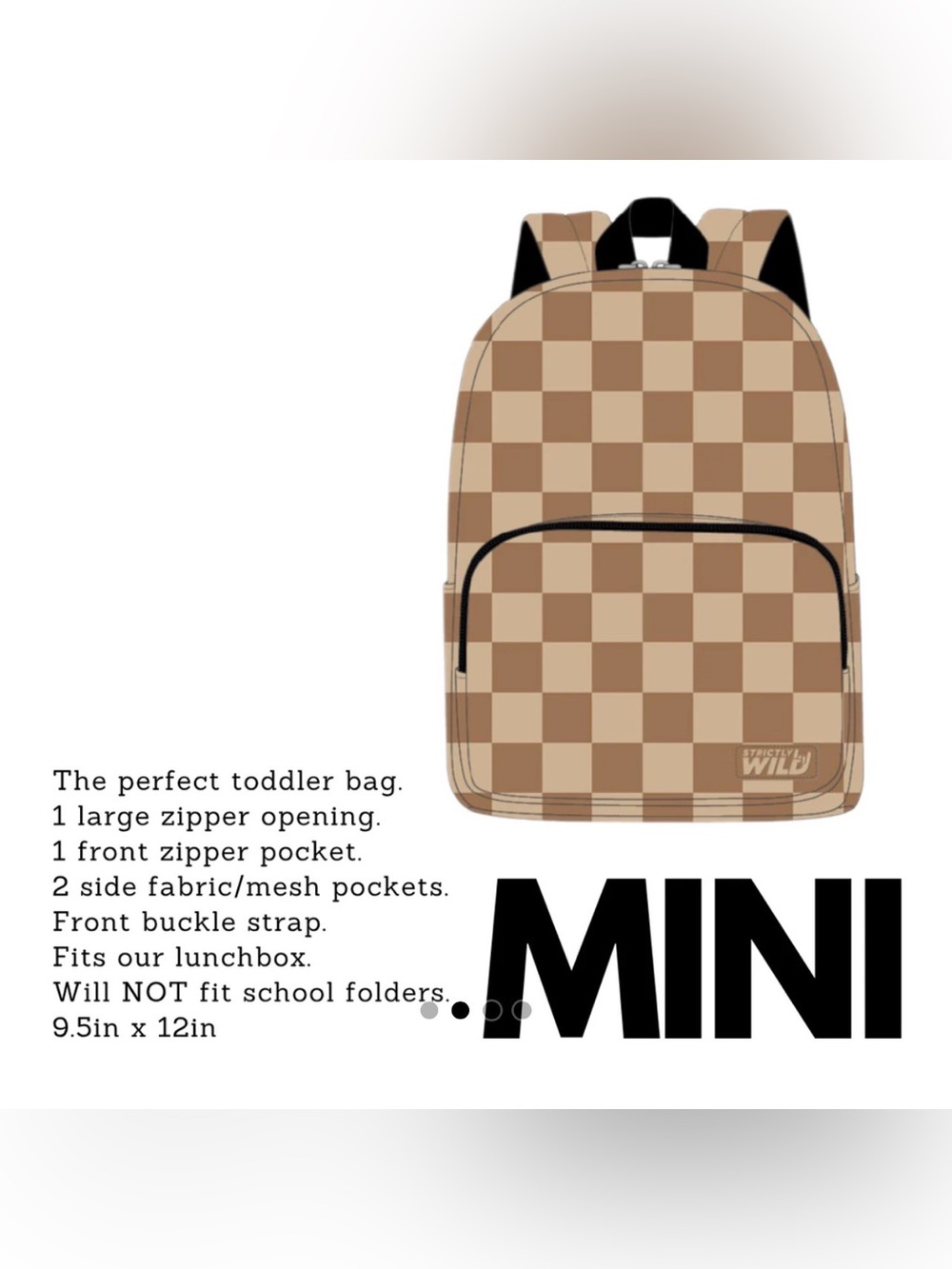 Toddler Checkerboard Backpack - Tan
